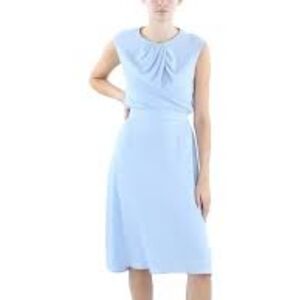 Beautiful Soft Blue Ralph Lauren  Crepe Midi Dress